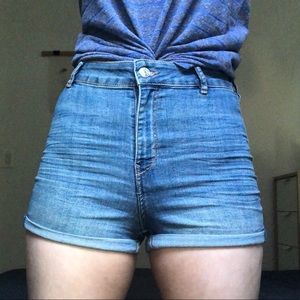 H&M Super High Waisted Denim Shorts